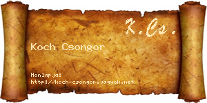 Koch Csongor névjegykártya