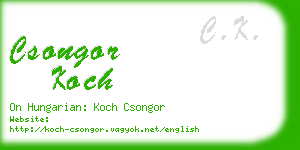 csongor koch business card